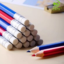 施德楼（STAEDTLER）14450红蓝铅笔可擦彩铅笔红色蓝色订正作业