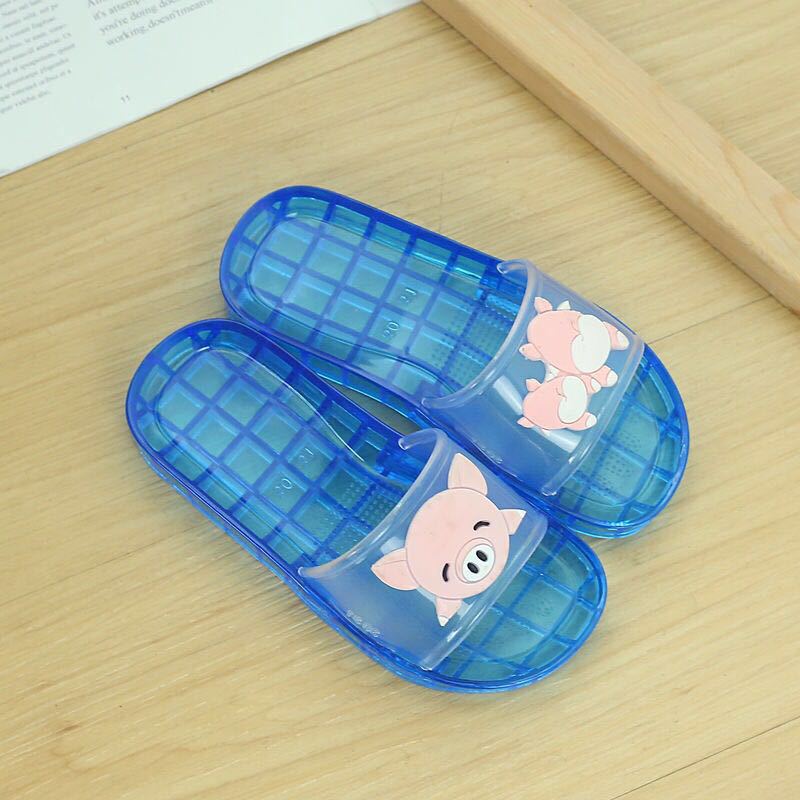 Interior Home Transparent Crystal Slippers Deodorant Summer Fashion All-Matching Cartoon Cute Adult and Children Parent-Child Shoes Tide