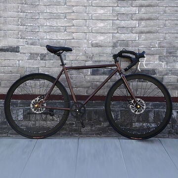 弯把死飞自行车活飞男公路赛车碟刹学生女成人跑车24寸26寸实心胎