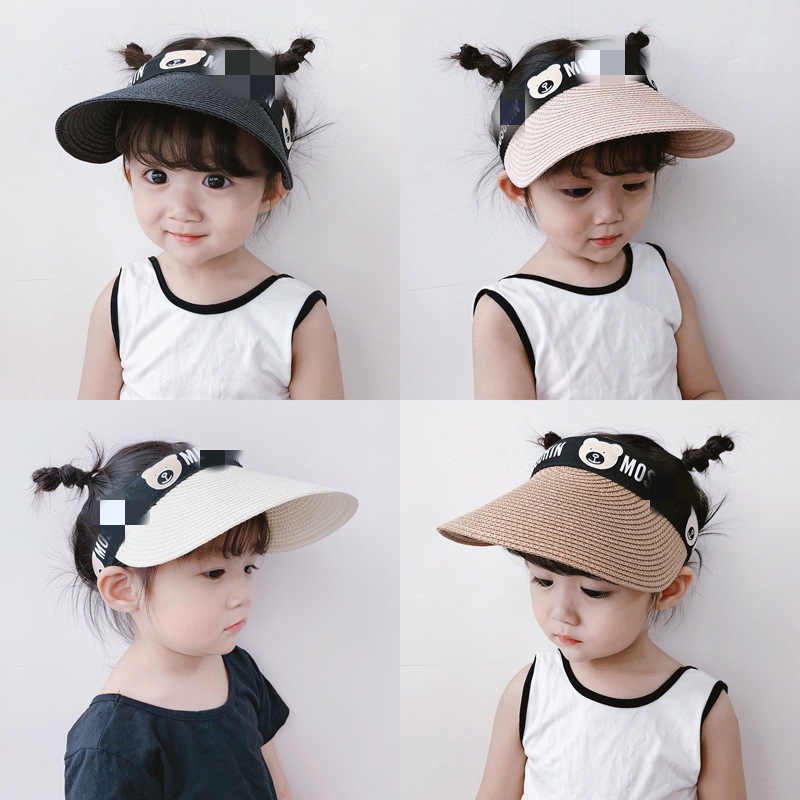 children‘s sun hat boys‘ headband sun hat big brim girls‘ topless hat sports outdoor baby hat wholesale