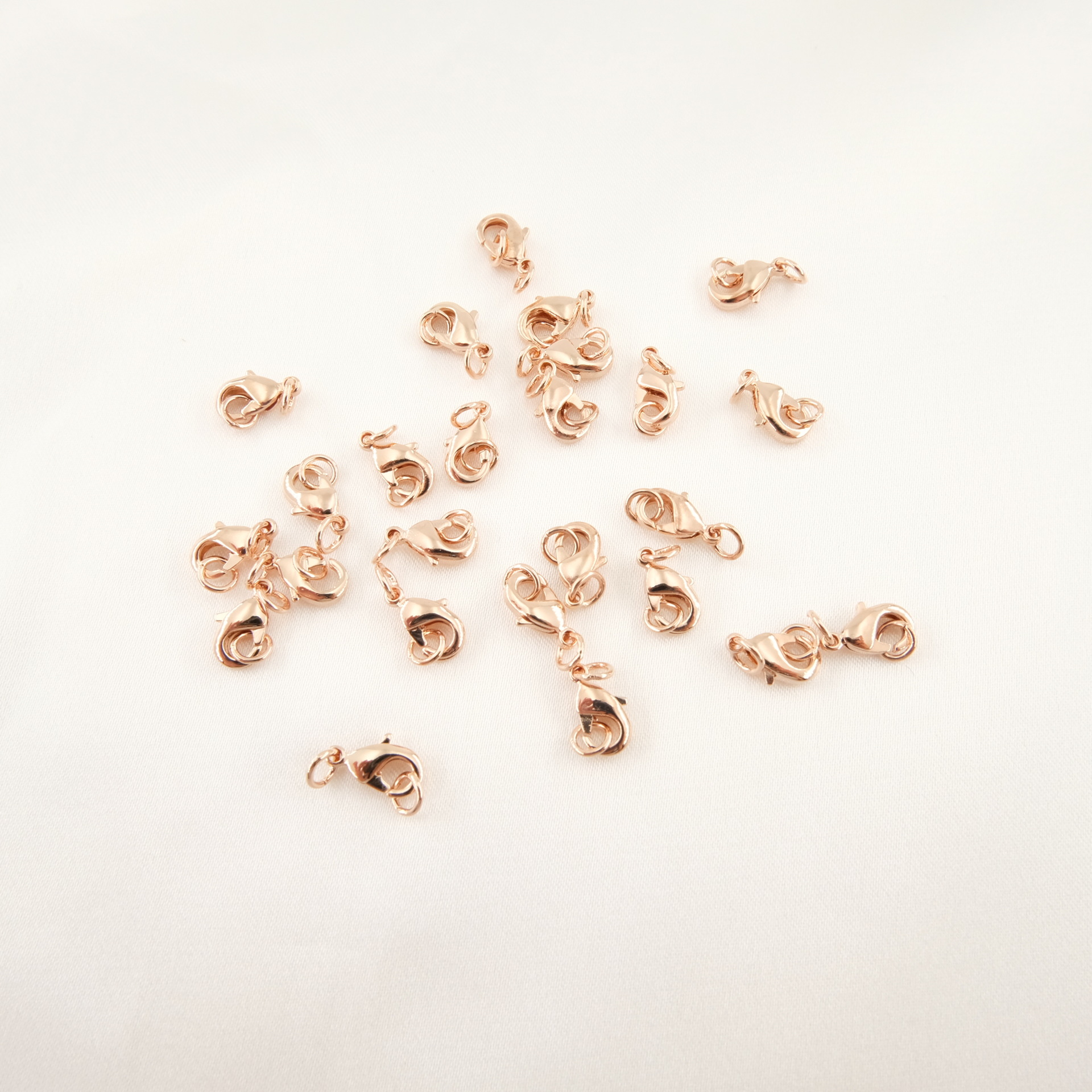 14k包金保色韩国带圈龙虾扣diy配饰女项链接扣防褪色不过敏烧焊扣