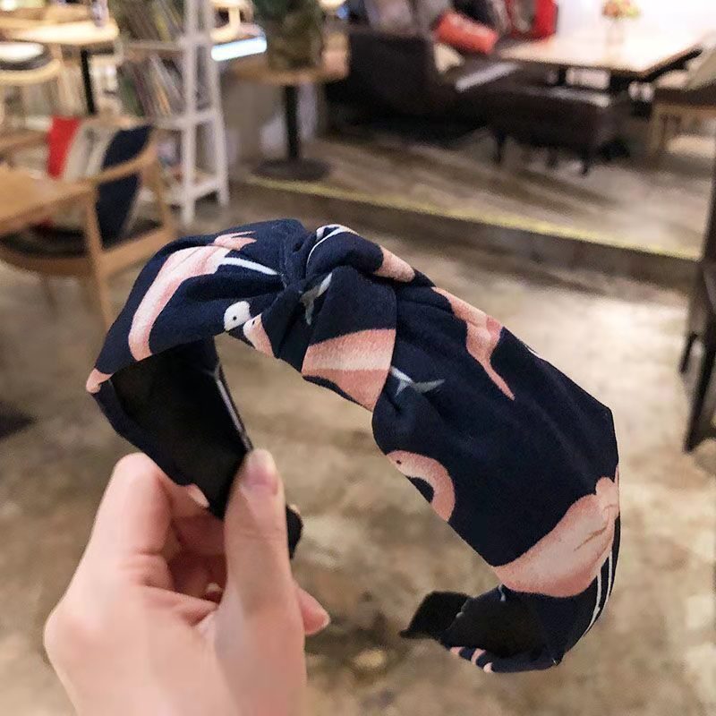 Korean Style New Headband Wide Side Simplicity Cloth Headband Korean Knotted Hairpin for Hair Washing Bow Hair Accessories