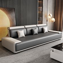 现代轻奢客厅小户型科技布沙发直排出租房可拆洗贵妃沙发全套组合