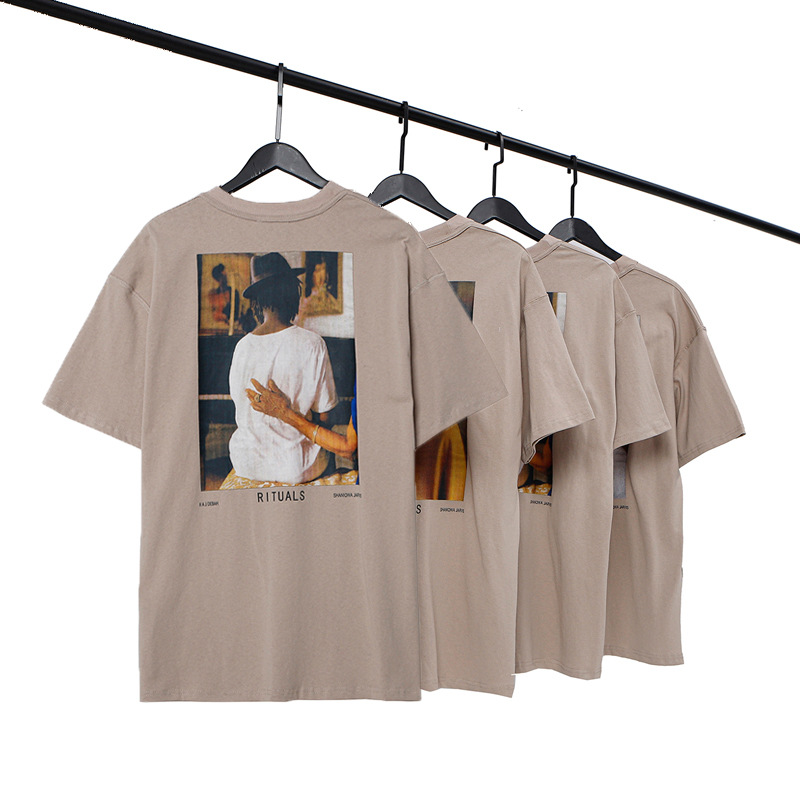 正确版本人像印花fog fear of god第七季主线潮t恤打底衫男女短袖