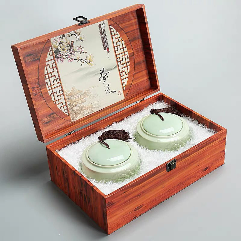 茶叶包装盒空礼盒毛尖陶瓷罐半斤绿茶叶礼盒空包装盒西湖龙井白茶