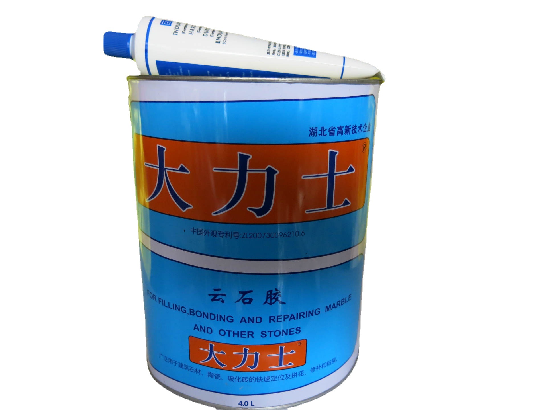 正品武汉科达大力士云石胶4.0l石材云石胶填缝瓷砖胶粘合剂