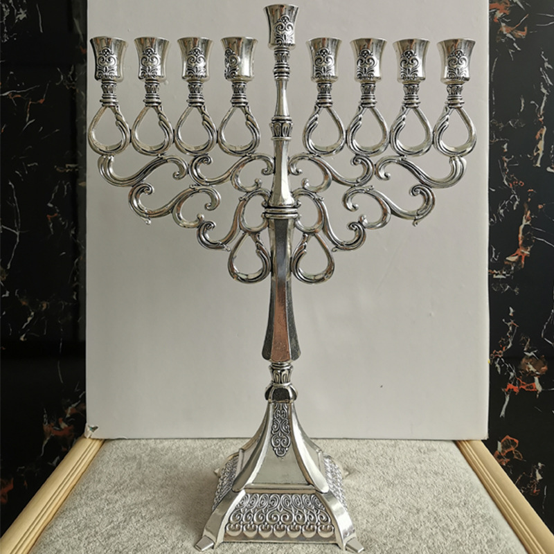 光明节超大九头烛台以色列工艺品金灯台耶路撒冷纪念品礼品