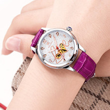 瑞士正品【威斯凯】女士手表时尚女性风格爆款星空面自动机械表