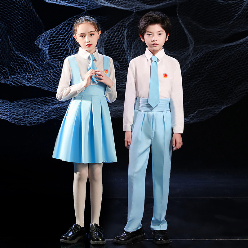 冯琳同款儿童合唱服演出服中小学生朗诵表演服装爱国演讲比赛班服