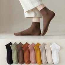 春夏新款纯色女士袜子夏季薄款透气吸汗船袜低帮浅口素色女短袜