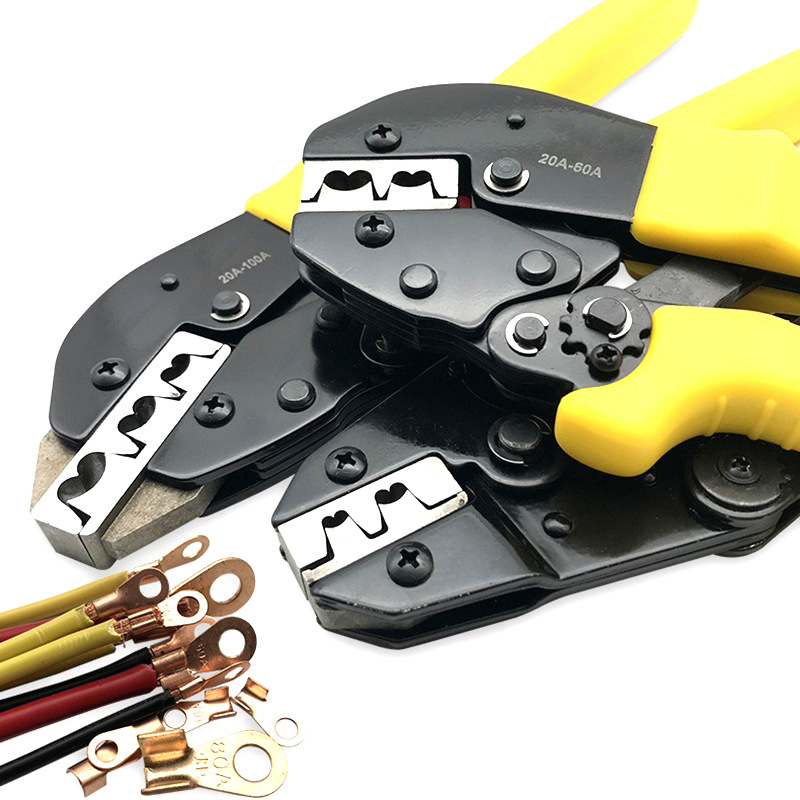开口鼻铜鼻子ot压线钳开口压接端子钳多功能钳口电工日本工艺