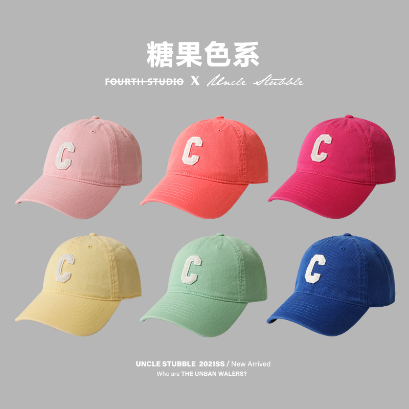 Hat Good Model Men's and Women's Same Korean Style C Word All-Match Soft Top Baseball Cap Couple Peaked Cap Fashion
