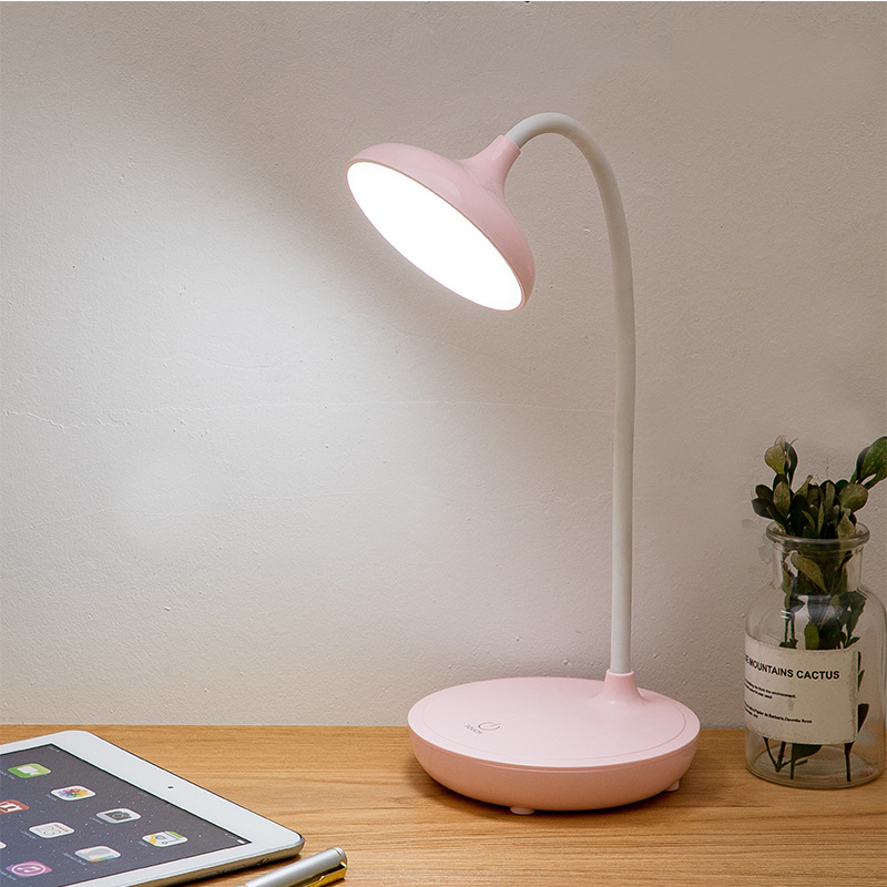 Cross-Border New Arrival Usb Rechargeable Eye Protection Desk Lamp Led Learning Touch Folding Student Children's Desk Reading Table Lamp