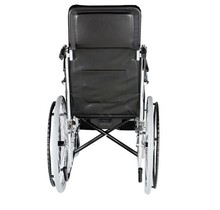 鱼跃H009B手动轮椅车高靠背皮革手推轮椅批发带坐便