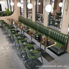 隹伟复古工业风酒吧清吧沙发卡座桌椅咖啡酒馆烧烤西餐厅桌椅组合