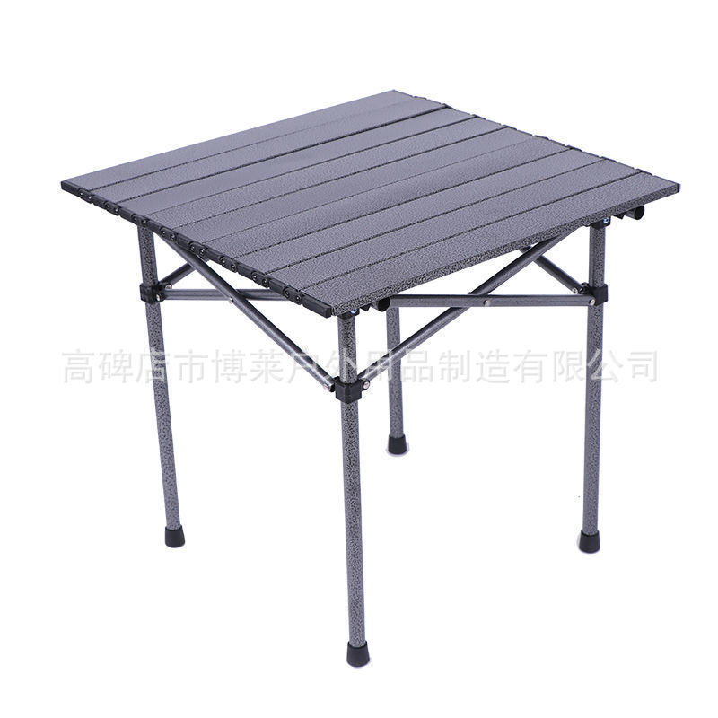 Outdoor Folding Tables and Chairs Portable Aluminum Alloy Table Picnic Camping Table and Chair Suit Car Self-Driving Travel Egg Roll Table