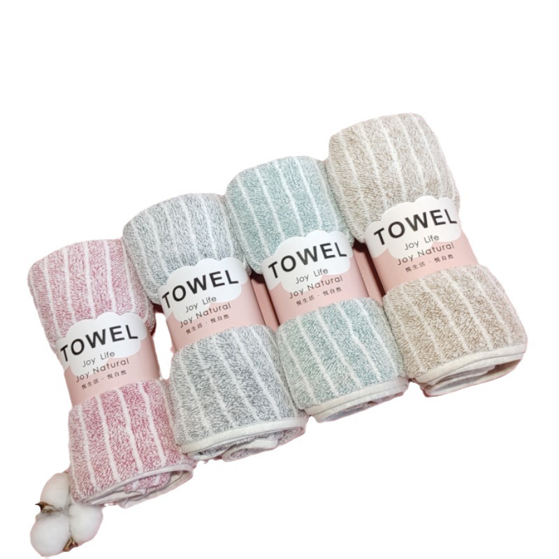 Factory Wholesale Coral Fleece Narrow Strip Towel Water-Absorbing Quick-Drying Soft and Thickened Face Towel Household Adult Face Towel