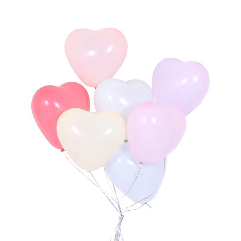 Wholesale 10-Inch 2.2G Heart-Shaped Balloon Macaron Wedding Balloon Thickened Latex Birthday Party Balloon Set