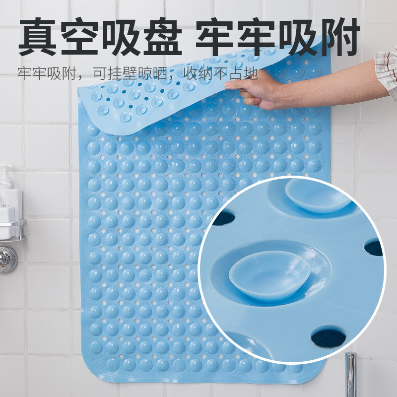 Bathroom Non-Slip Mat Bathroom Toilet Bath Non-Slip Mat Shower Room Foot Mat with Suction Cup Bathtub Anti-Fall Mat