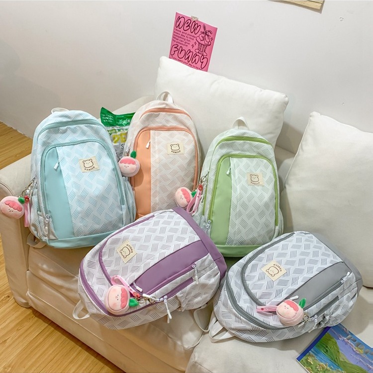Schoolbag Female College Student 2024 New Japanese Large Capacity Backpack High School Newborn Minority Simple Backpack