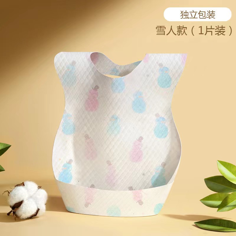 Child Bib Portable Disposable Disposable Baby Bib Saliva Towel Scarf Cartoon Pattern Baby Feeding Bib