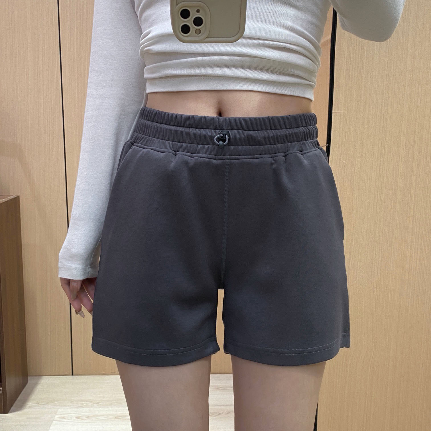 24年夏新款女士全棉抽绳短裤显瘦运动日常百搭休闲款包邮040927