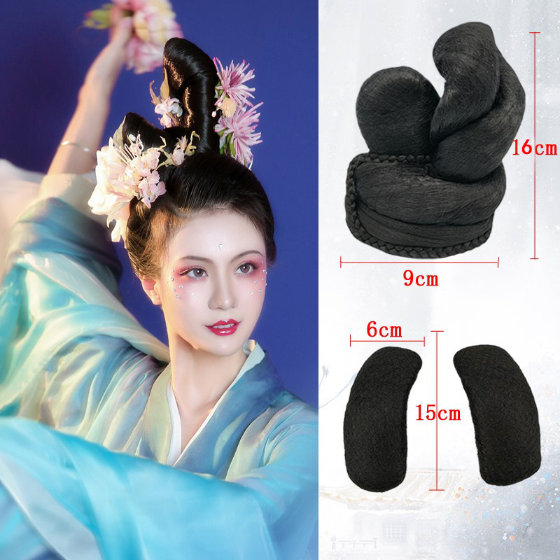 古风飞天假发汉服造型套装古装发包唐风明宋发髻可爱日常发包百搭