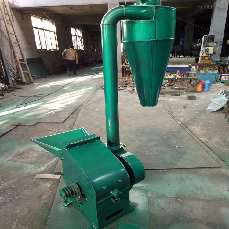 三相电双沙克龙饲料粉碎机 花生秧秸秆粉碎机 牛羊饲料快速粉碎机