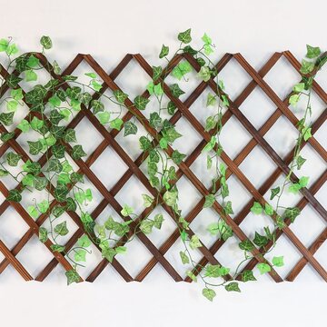户外小栅栏阳台美化装饰伸缩篱笆防腐木花园藤蔓植物花围栏爬藤架
