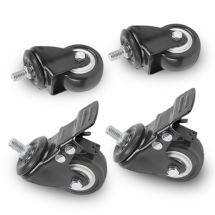 金钻脚轮螺丝滑轮2寸5寸万向轮定向活动刹车双轴密码箱行李箱轮子