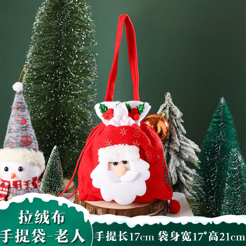 Christmas Decorations Christmas Apple Bag Christmas Eve Apple Bag Kindergarten Candy Bag Linen Gift Bag