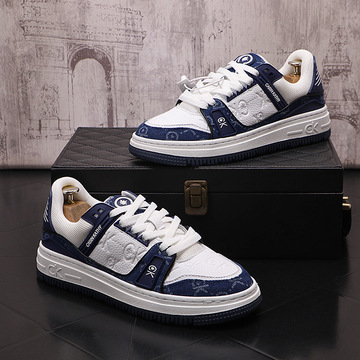 男鞋时尚百搭潮流印花板鞋韩版ins休闲鞋男士圆头运动潮鞋-阿里巴巴