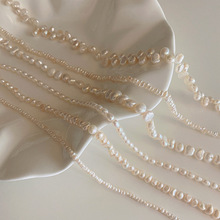 淡水珍珠项链女 法式复古简约百搭气质优雅巴洛克珍珠颈链锁骨链