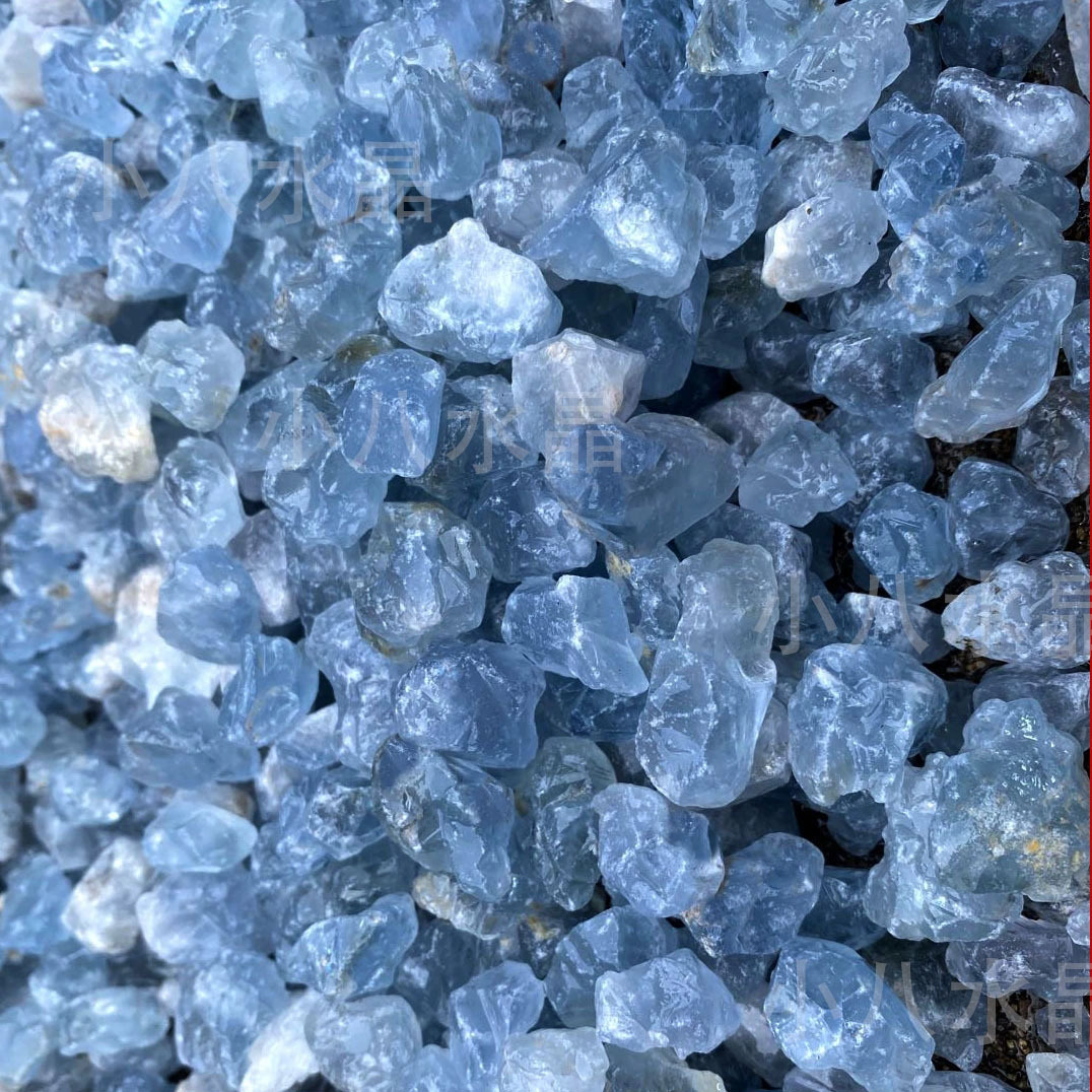 0成交1166件天然蓝水晶原石 蓝晶碎石 天青石无火晶石香薰扩香石原料