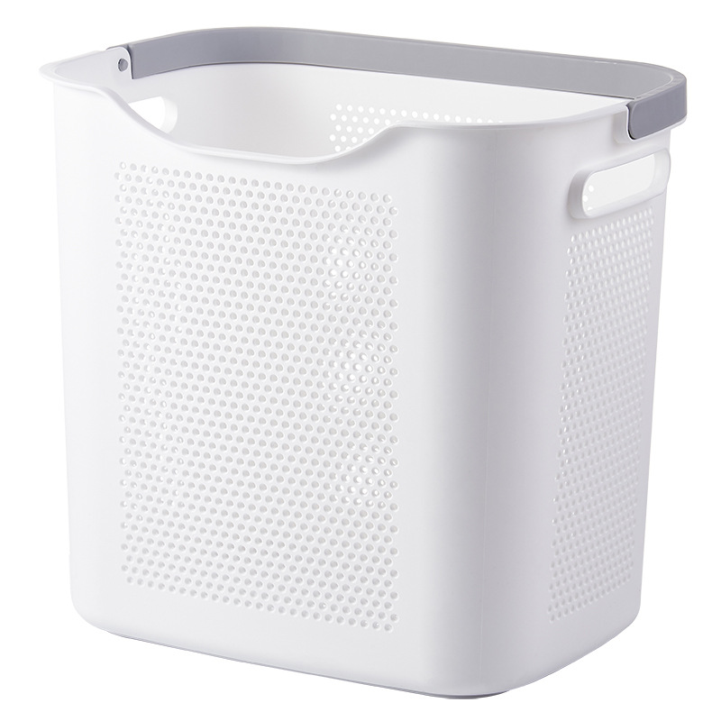 In Stock Wholesale Japanese-Style Large Portable Laundry Basket Pp Hollow Home Bathroom Storage Basket Plastic Dirty Clothes Storage Basket
