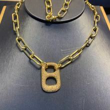 欧美版本8字形项链女镀金满钻八字形锁骨链个性小众设计送女友批