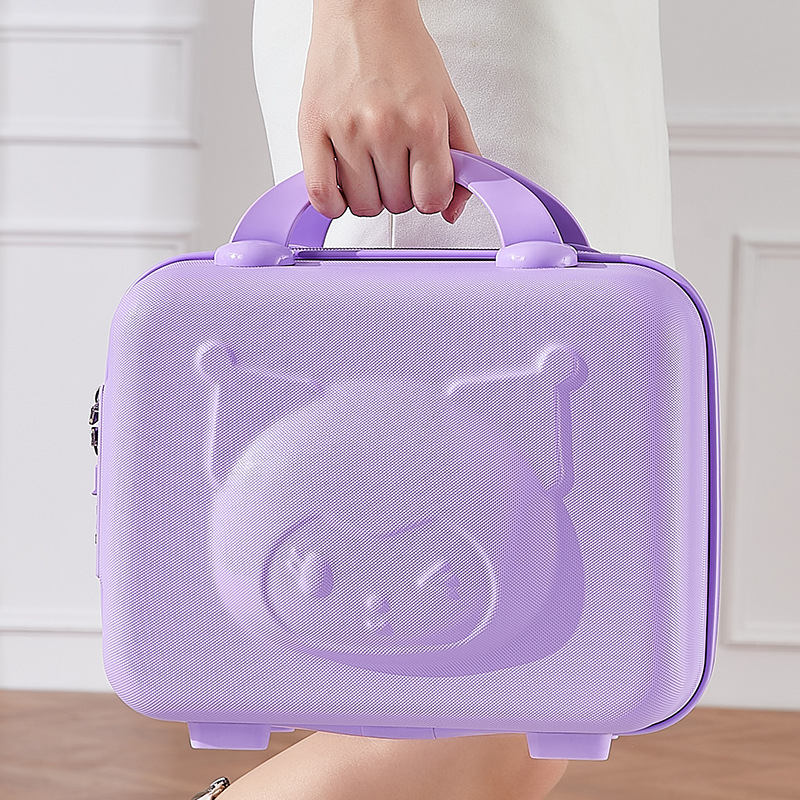 卡通糖果色行李箱女14寸手提化妆包可爱大容量迷你便携子母箱学生