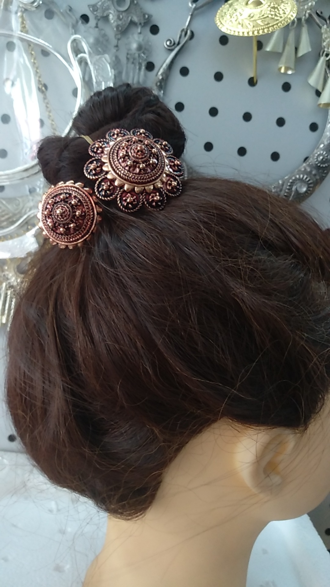 头饰发簪花朵金银色云南傣族服装饰品配搭东南亚特色复古风格新款