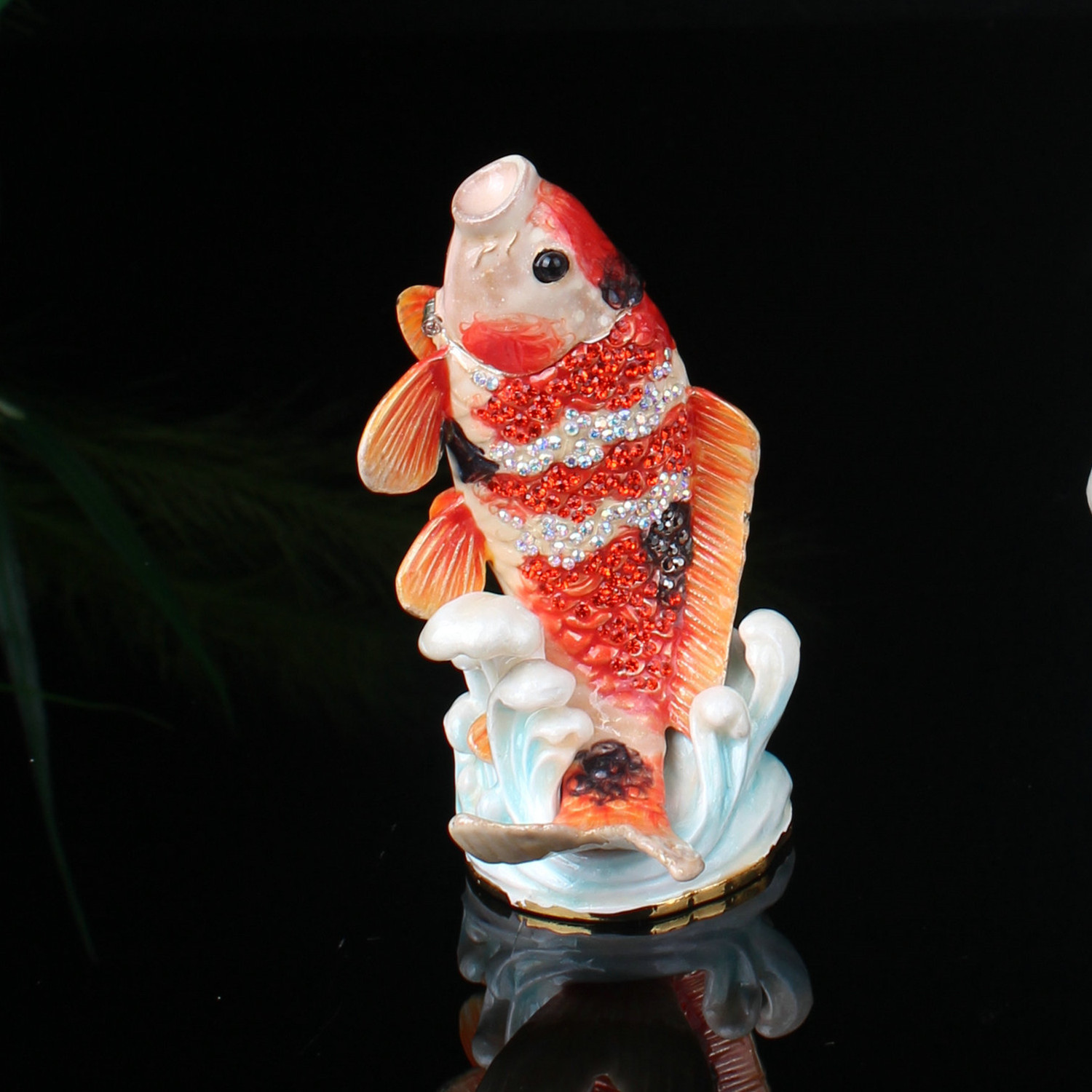 厂家批发 金属摆件锦鲤鱼ab1181中国风年年有余家居摆件礼物盒