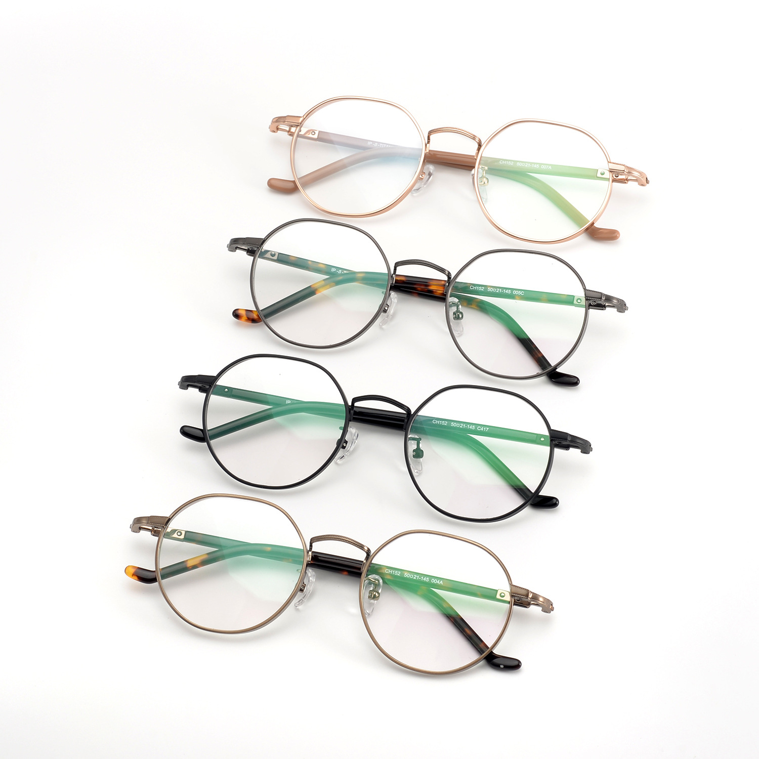 日本龟牌同款hot爆款小众轻奢纯钛复古多边行眼镜框ch152 深圳厂