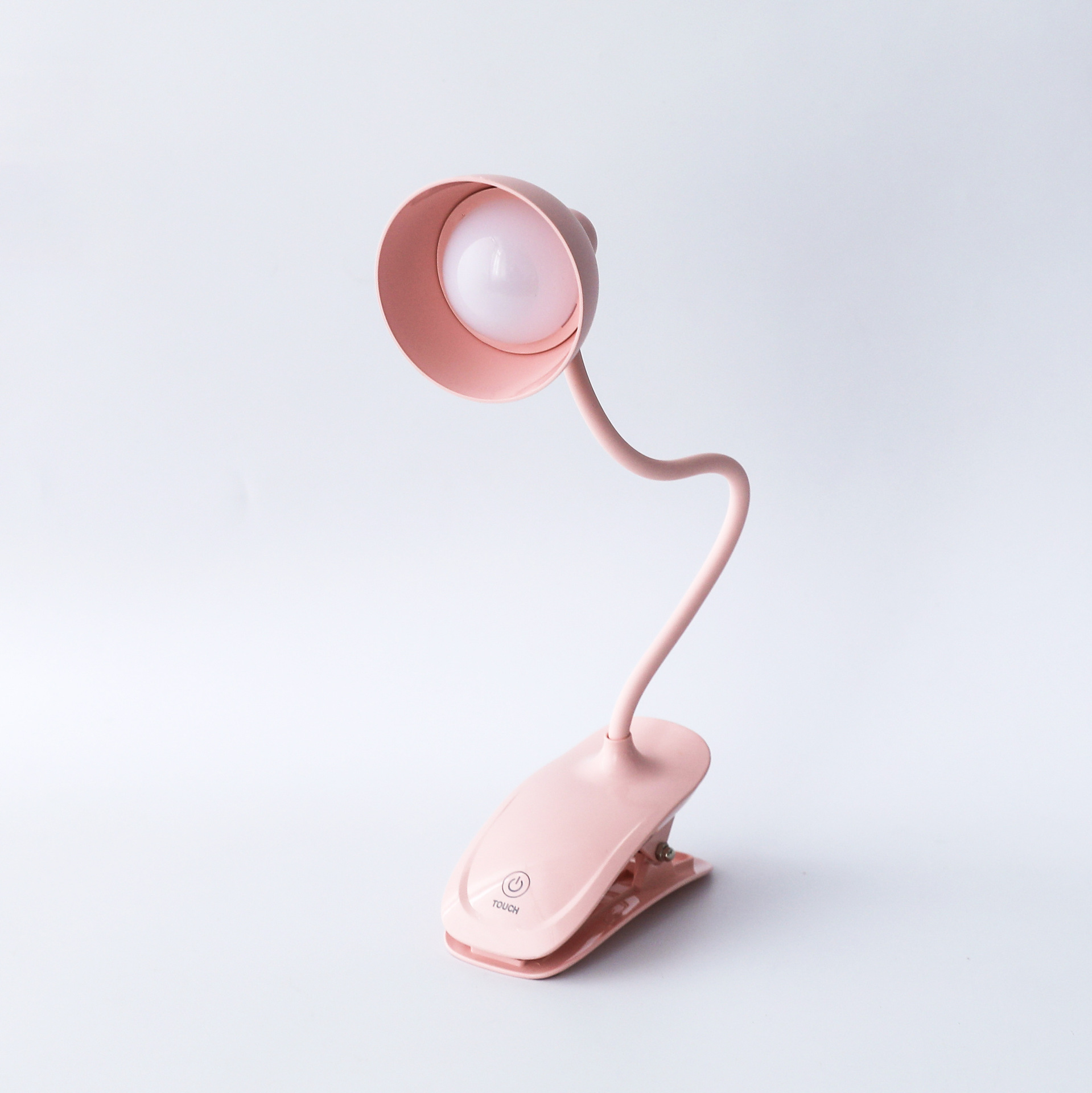 Creative Bedside-Use Reading Bedroom Desk Reading Universal Soft Arm Touch Dimming Clip Led Desk Lamp Usb Rechargeable