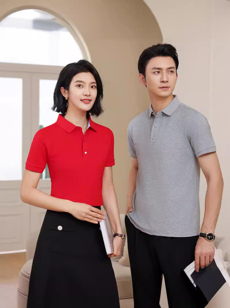 Summer Lapels Short-Sleeved High-End Business Polo Shirt T-shirt Advertising Polo Shirt Enterprise Team Work Clothes Printed Logo