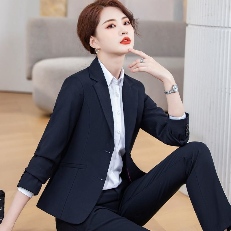 高端西装套装女免烫修身高级西服气质面试正装公务员工作服职业装