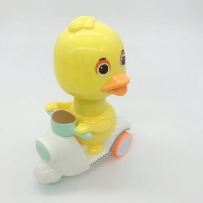 按压式小黄鸭回力车儿童玩具车宝宝摩托车抖音同款网红玩具厂家采购