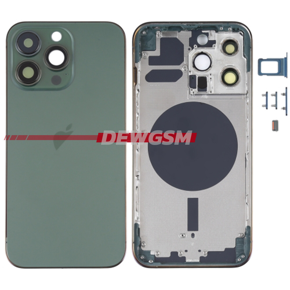 工厂直销适用于iphone苹果13pro电池后盖带镜面卡托侧按键中框壳