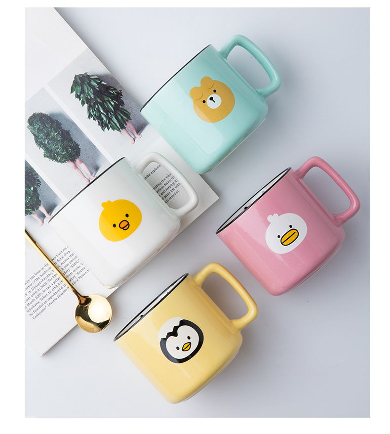 小杯子迷你小号复古小水缸杯喝水法式茶杯陶瓷茶杯带把手萌趣