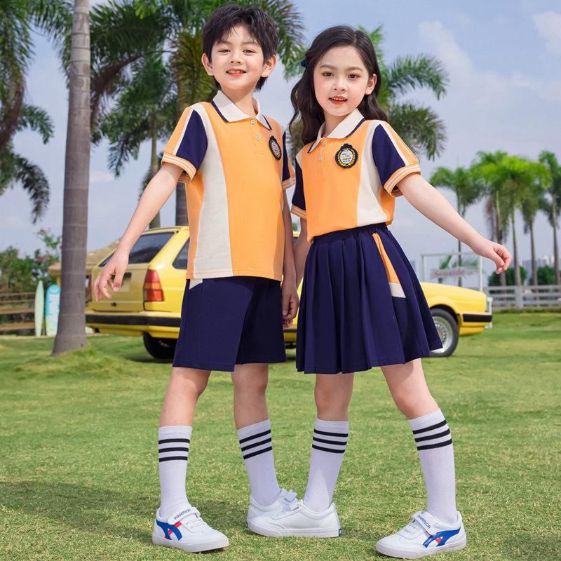 小学生校服套装春秋款一年级运动儿童班服纯棉夏季短袖幼儿园园服