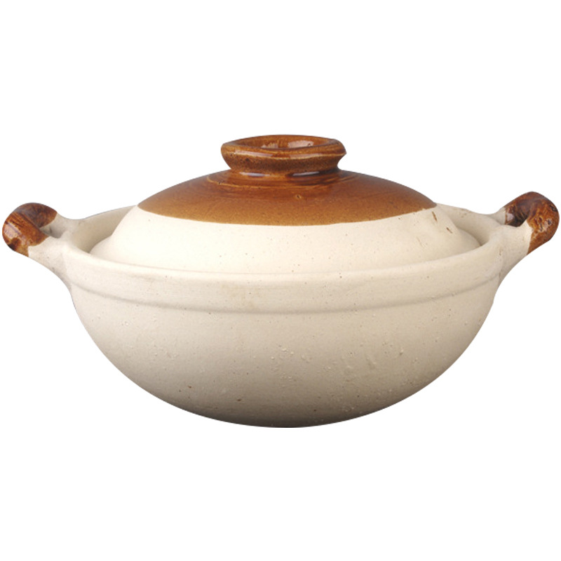 传统粗陶煲仔饭专用土砂锅家用单柄小沙煲带手柄小号广东老式浅瓦