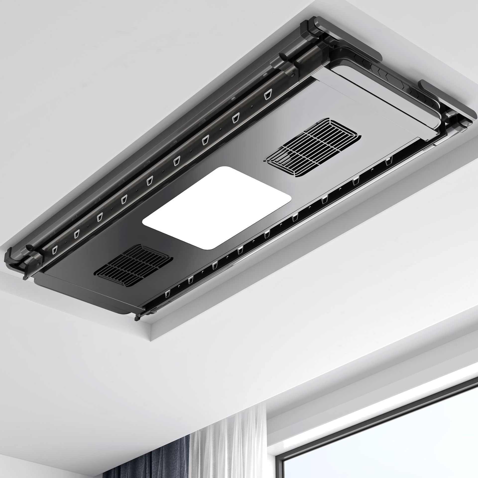 超薄电动晾衣架遥控升降晒衣架阳台双杆自动家用凉衣架烘干伸缩杆