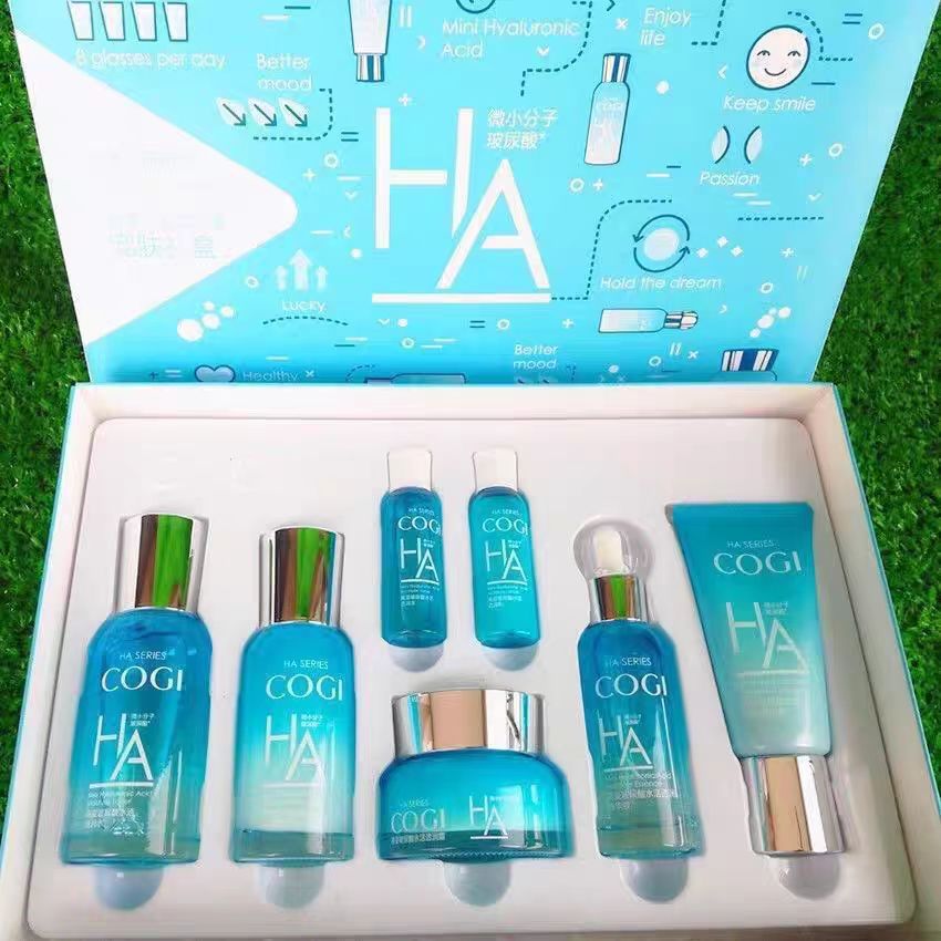 高姿玻尿酸水漾宠肤礼盒七件套补水保湿水活透润套装护肤品-阿里巴巴